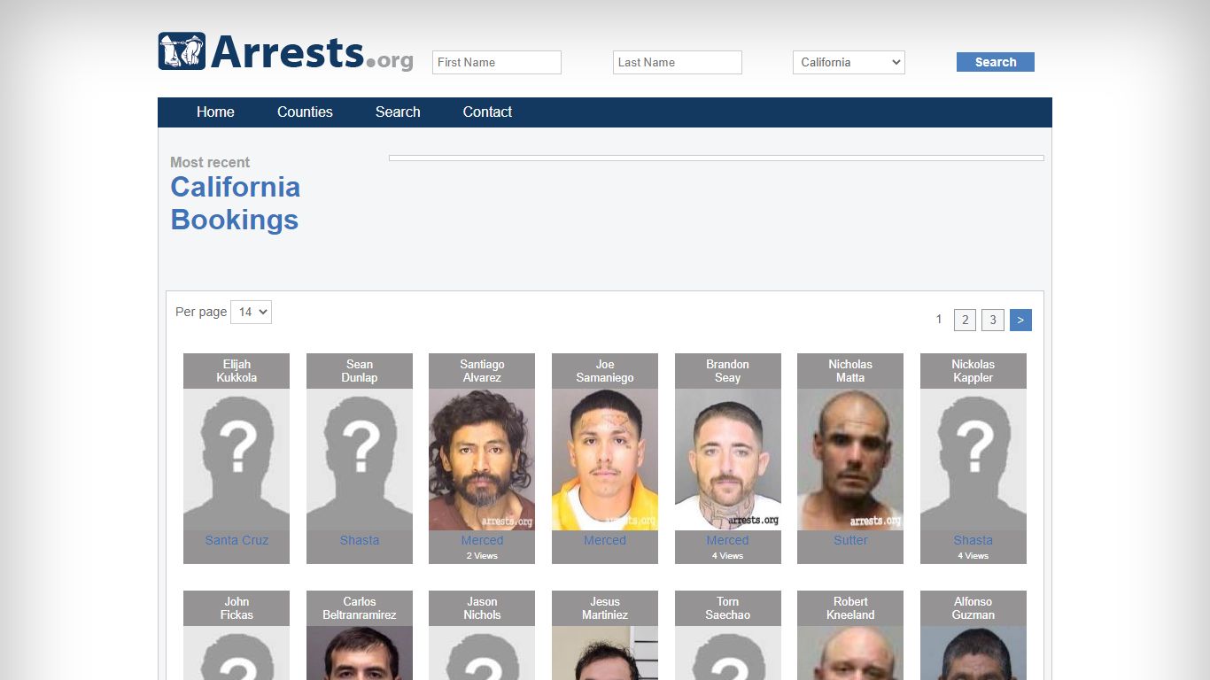 California Arrests and Inmate Search